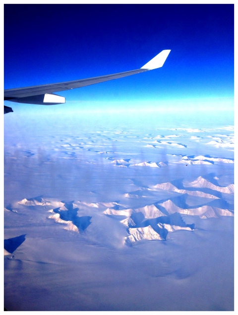 Flying over Greenland in-route to North American Cup Finals.